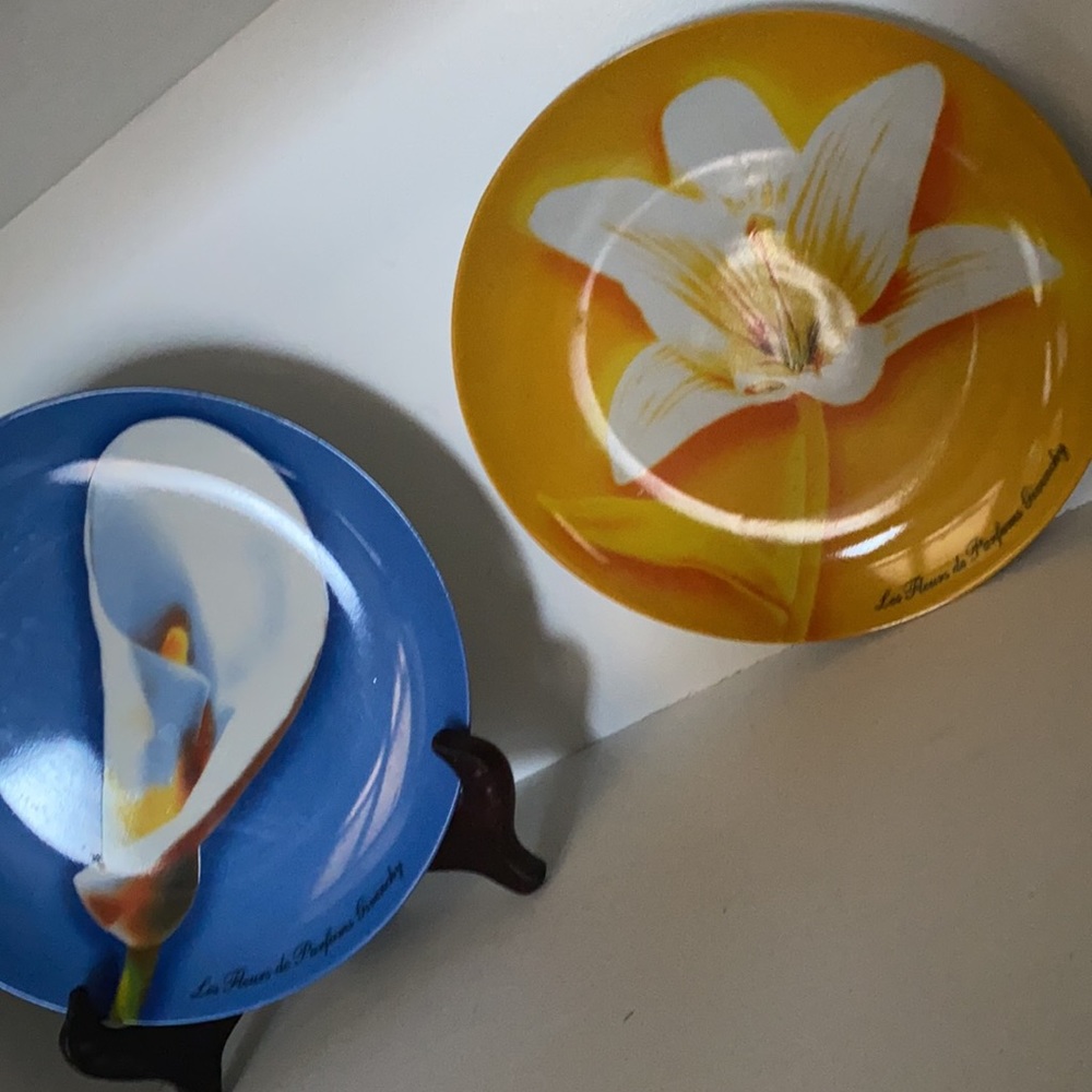 Auth Givenchy “Les Fleurs” plates set each 35 both $59 firm